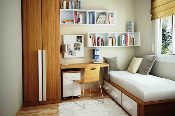 Для слишком маленьких комнат можно использовать комплексную мебель 