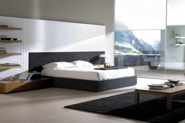 Спальня с элементами стилей модерн и хай-тек