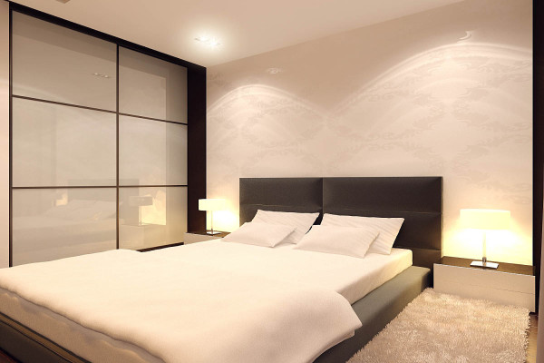 Дизайн спальни 12 кв. м. в стиле минимализм
