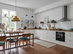 Кухня в скандинавском стиле: особенности, декор, варианты, фото