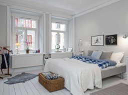 Интерьер спальни в скандинавском стиле — уникальная простота и очарование подлинности