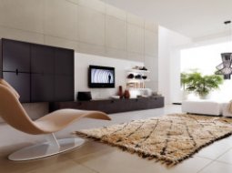 Ковры в современном интерьере гостиной: подбираем дизайн, форму и цвет с учётом общего стиля комнаты