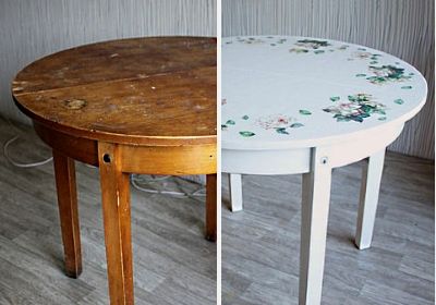 Как починить и обновить старый кухонный стол, фото?