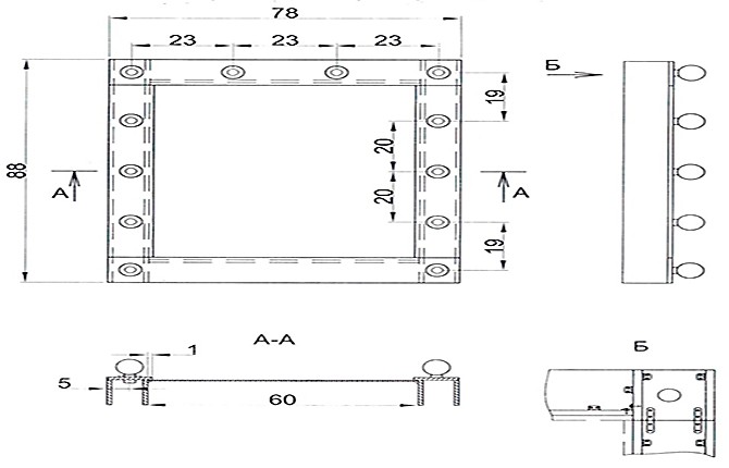 Схема рамки из потолочного плинтуса