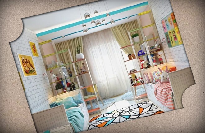 Оформление дизайна детской комнаты 10 квадратных метров для двоих детей